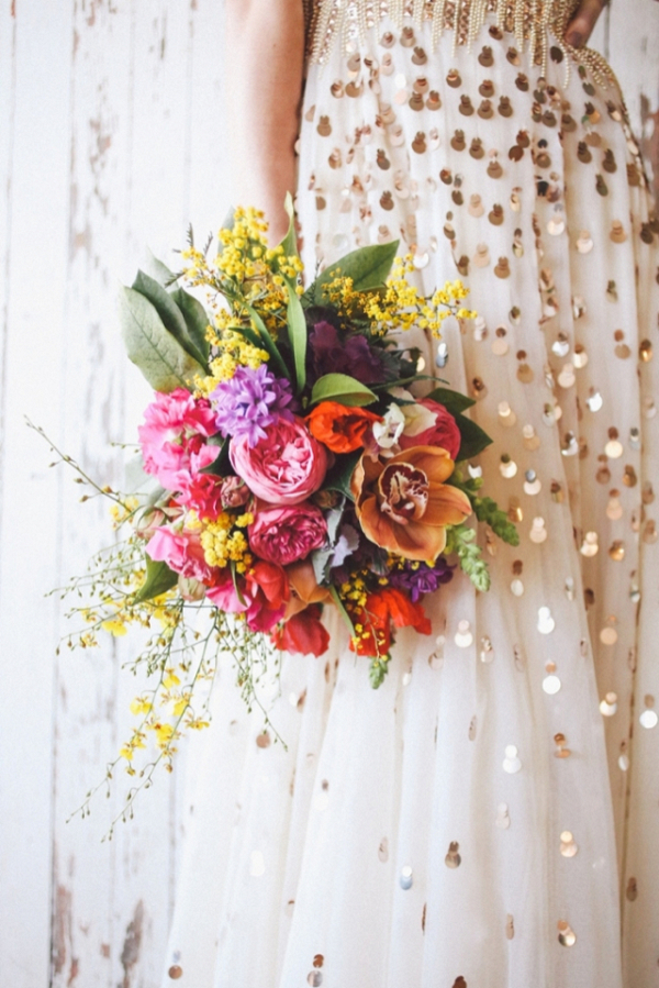 Colorful bridal bouquet 
