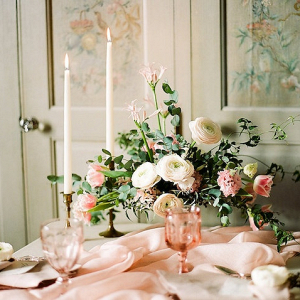 Romantic pink tablescape