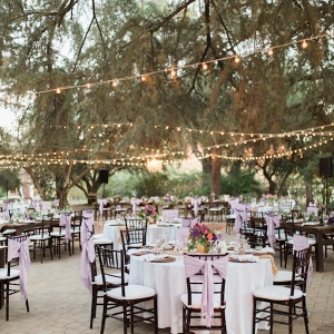 outdoor wedding reception on Burnett's Boards