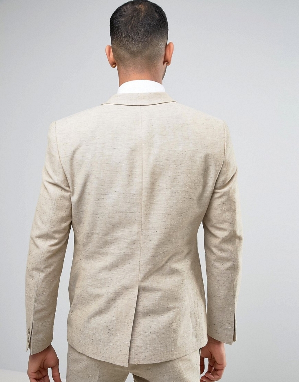 3 Piece Stone Linen Suit