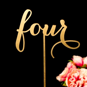 Freestanding Gold Wedding Table Numbers