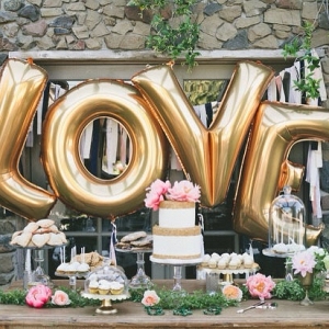 40 Inch Giant Gold Balloon Letters