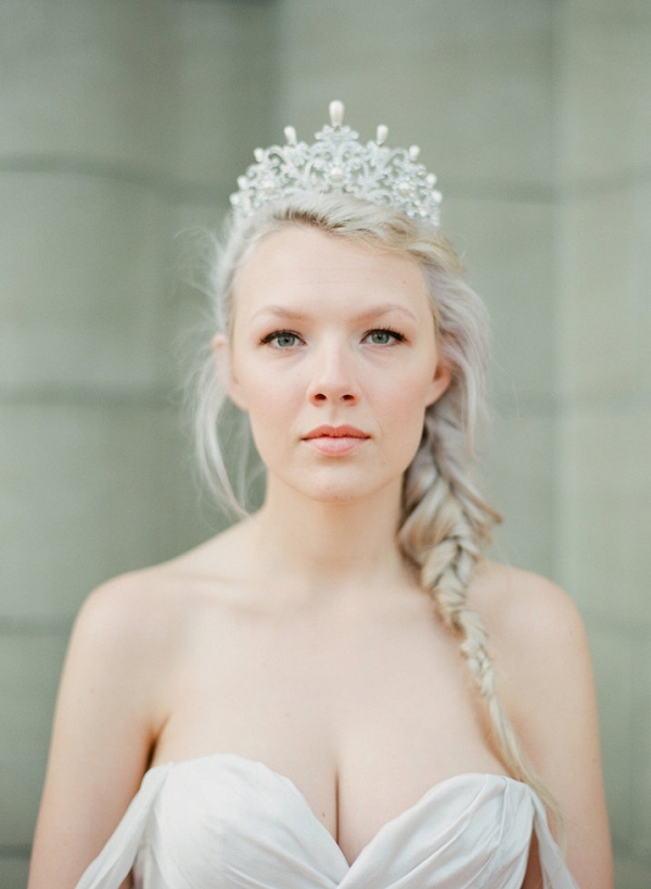 'Alexandra' Pearl & Diamante Bridal Crown