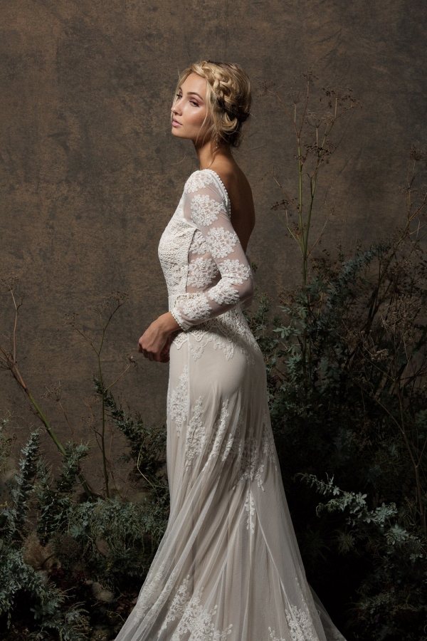Aurora Lace Long Sleeve Boho Wedding Dress