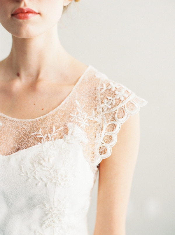 'Ava' Beaded Lace and Silk Wedding Dress from Saint Isabel