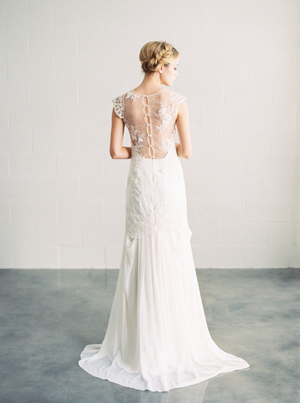 'Ava' Beaded Lace and Silk Bridal Gown from Saint Isabel