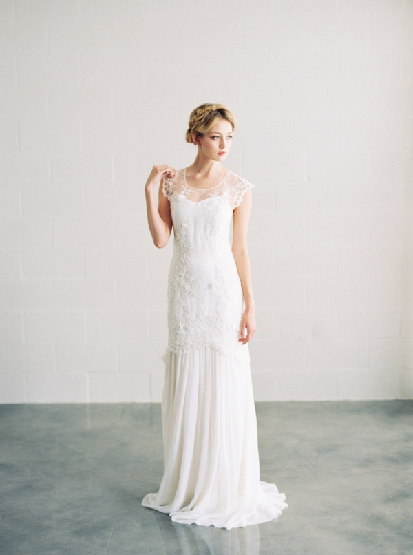 'Ava' Beaded Lace and Silk Wedding Dress from Saint Isabel