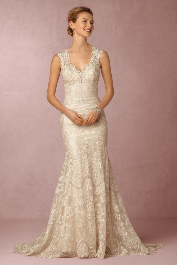 BHLDN 'Shea' Illusion Back Lace Bridal Gown