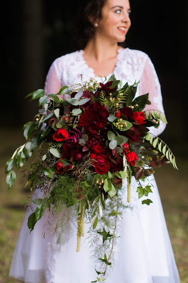 Stunning Red Bridal Bouquet
