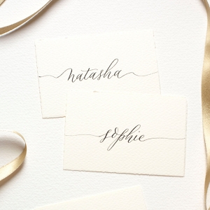 Timeless Calligraphy Wedding Escort Cards