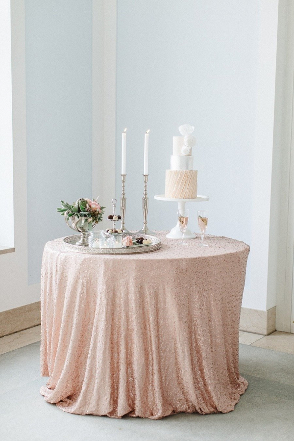 Champagne Sequin Tablecloth