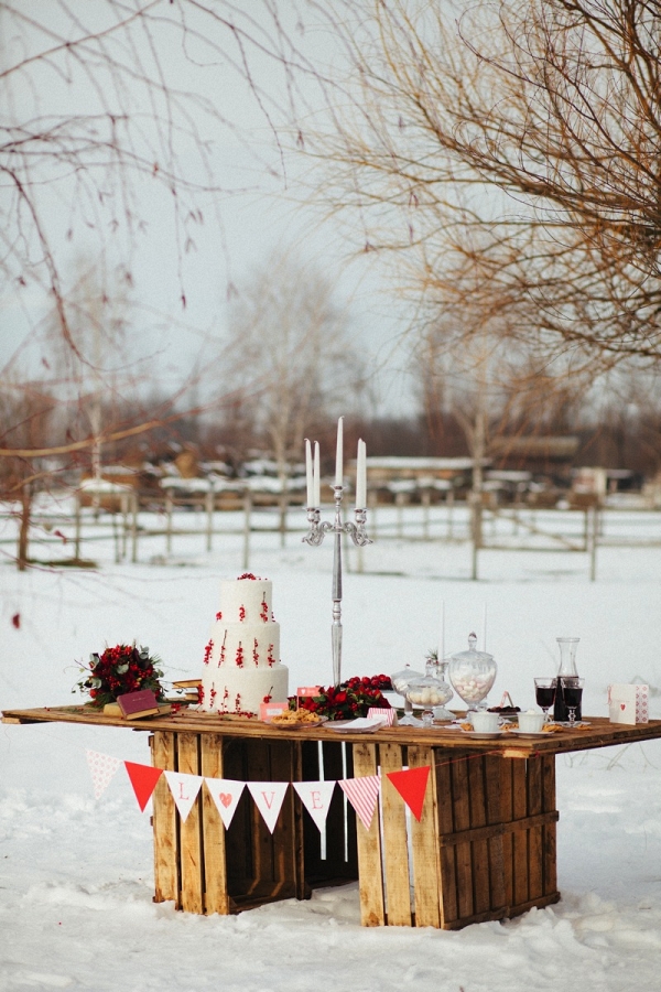 Holiday Wedding Dessert Table