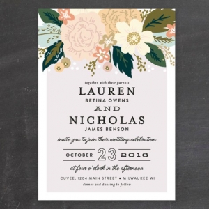 Classic Floral Wedding Invitations