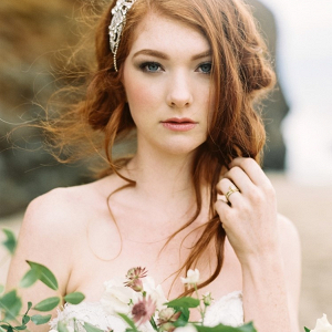 Romantic red hair bride on Chic Vintage Brides