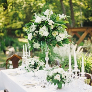 Elegant Vintage Wedding Floral Centrepiece & Tablescape. Photography ~ Kimberley Brooke Photography