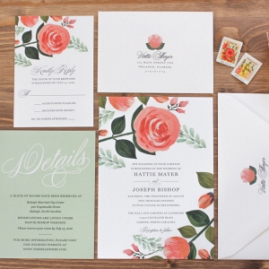 Floral Garden Wedding Invitation Suite
