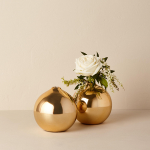 Gold Stoneware Vase