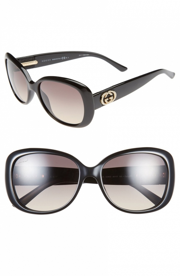 Gucci 56mm Swarovski Crystal Sunglasses