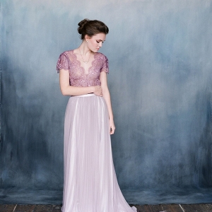Lilac & Lavender Wedding Dress - Ophelia by Emily Riggs Bridal