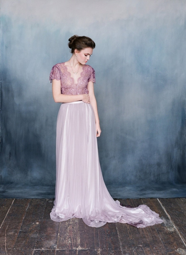 Lilac & Lavender Wedding Dress - Ophelia by Emily Riggs Bridal