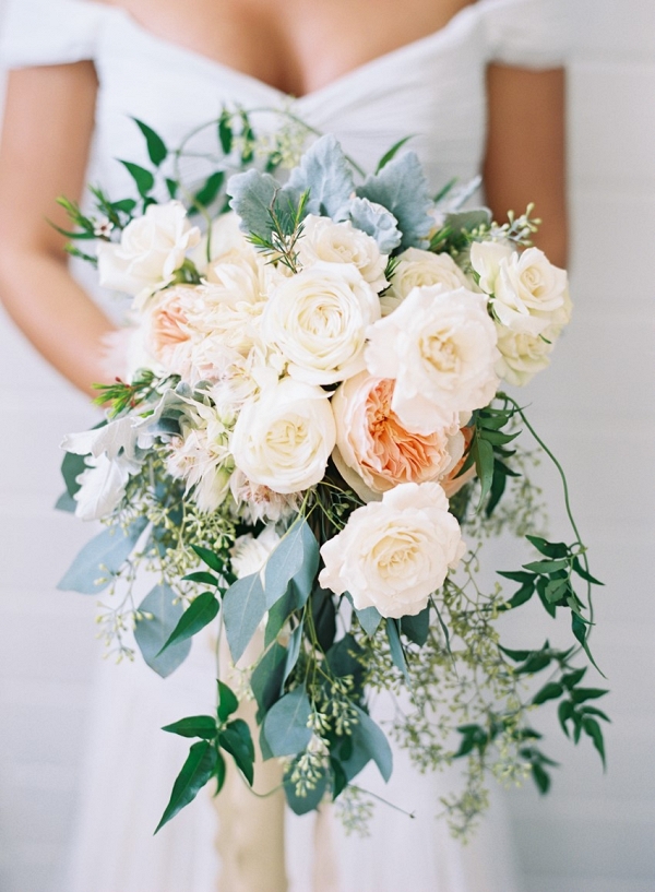 Romantic Teardrop Bridal Bouquet of Roses