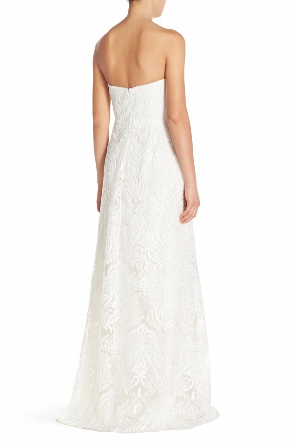 Jenny Yoo 'Sadie' Sequin Lace Strapless A-Line Wedding Dress