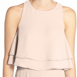 'King' Tiered Chiffon Crop Top Show Me The Ring