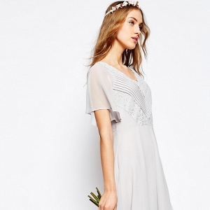 Gray Bridesmaid Dress
