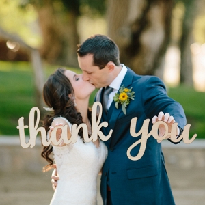 Lasercut 'Thankyou' Wedding Sign