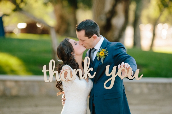 Lasercut 'Thankyou' Wedding Sign