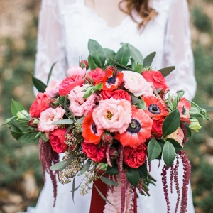 Stunning Red & Pink Bridal Bouquet