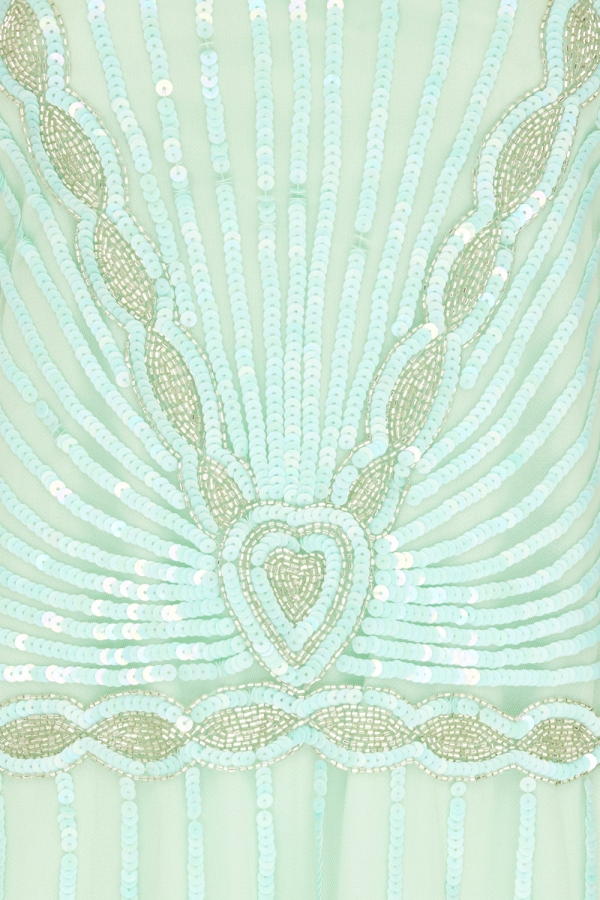 Mint Art Deco Bridesmaid Dress Beading
