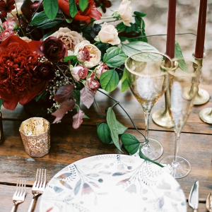 Red tablescape
