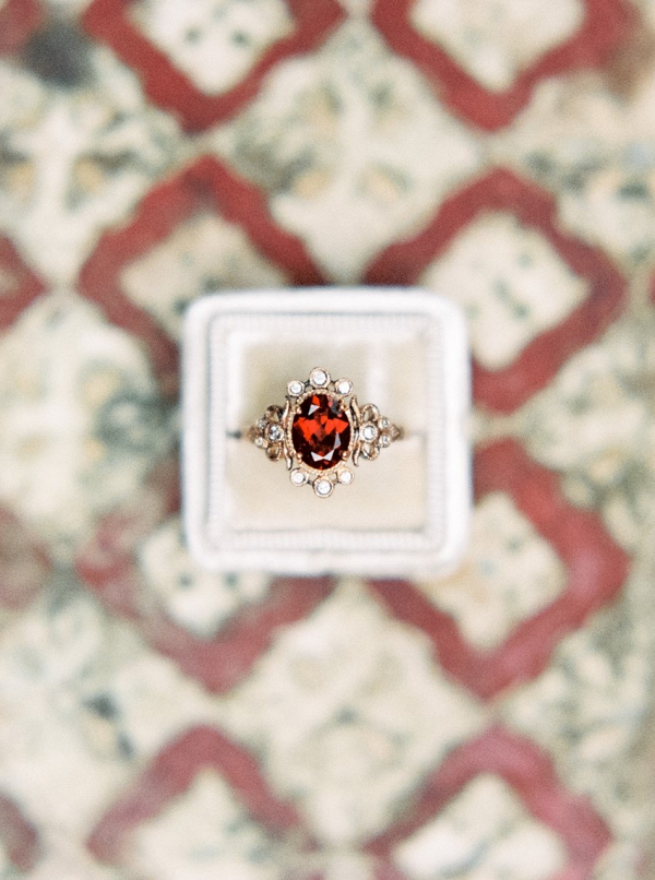 Red engagement ring