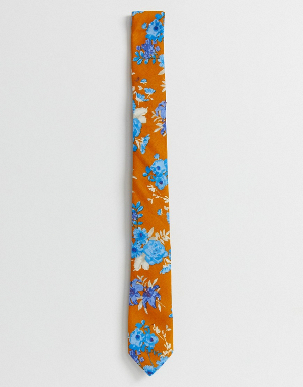 Mustard Floral Tie