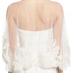 'Ophelia' Embroidered Tulle Bridal Capelet