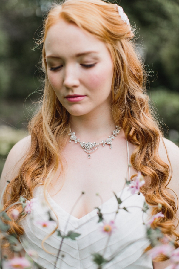 Pearl & Crystal Floral Bridal Necklace 