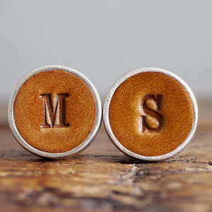 Personalised Leather Cuff Links