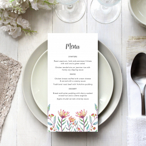 Protea Printable Wedding Menu