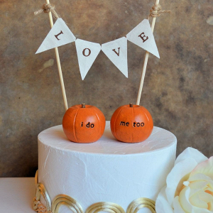 I Do Me Too Pumpkin Wedding Cake Topper