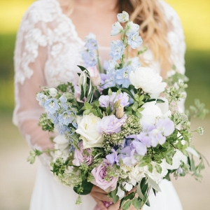 Romantic 'Just Picked' Bouquet in Pastel Blue & Purple