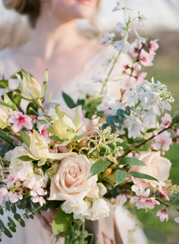 Romantic Spring Bridal Bouquet in Palest Pink