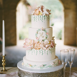 Floral Iced Wedding Cake