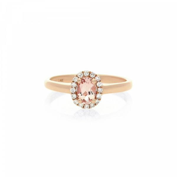Halo Rose Gold Engagement Ring