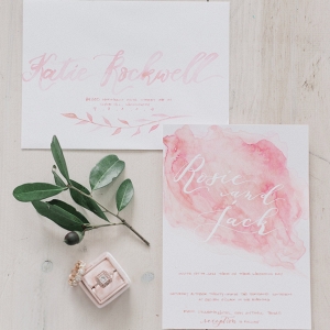 Watercolour Hand Calligraphy Wedding Stationery