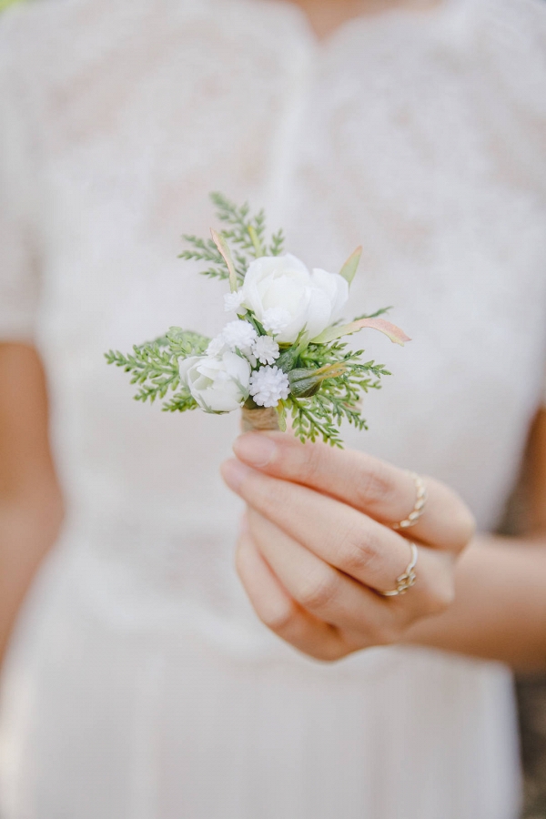 Rustic Floral & Greenery Boutonniere