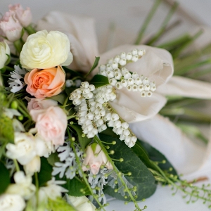 A Stunning Sheath Bridal Bouquet of Country Blooms