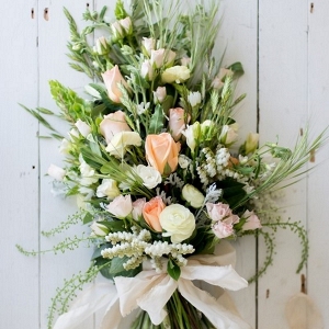A Stunning Sheath Bridal Bouquet of Country Blooms