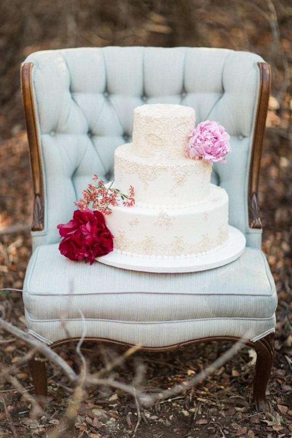 Wedding Cake on a Vintage Chair