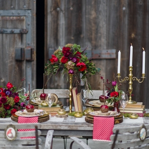 Oopulent Rustic Fall Wedding Tablescape